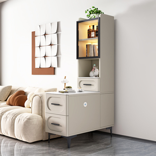 沙发边柜侧c边柜家用小茶台茶桌置物架简约高级客厅旁边高茶几柜