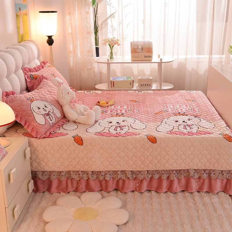 牛奶绒榻榻米床盖定制防滑绒面z床单单件大炕盖炕套罩农村灶垫炕