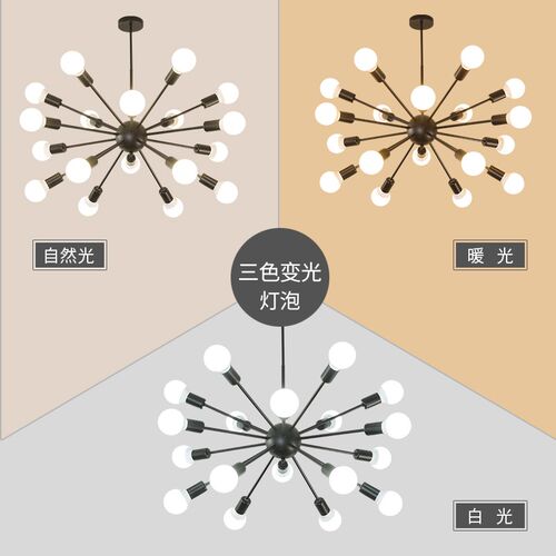 北欧创意服装理发店吊灯客厅餐厅简约个性咖啡厅工业复古铁艺灯饰