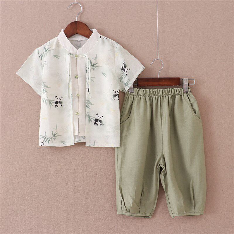 汉服儿童男童中国风唐装小孩夏季复古民族服装宝宝中式改良古装
