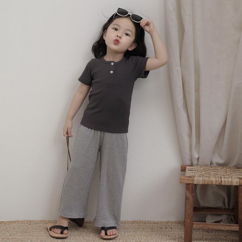 女童宝宝夏季薄款休闲防蚊阔腿长裤子中小儿童装2024新款棉绸夏天