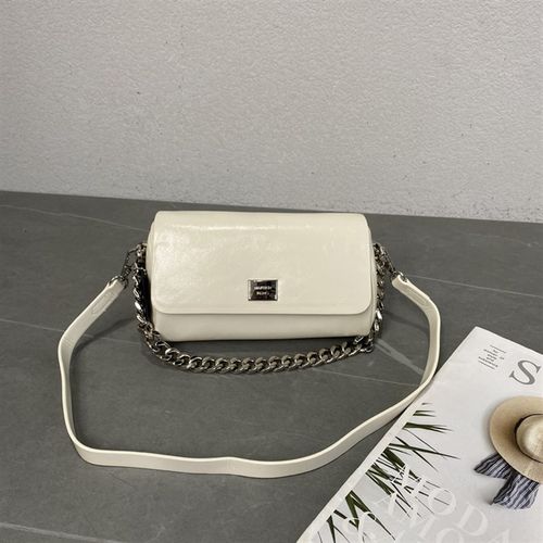 质感油腊皮枕头包洋气时尚手提单肩链条包2024新款简约百搭斜挎包