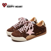 棕色潮平底星星板鞋 查尔斯桃心女款 子 新款 休闲运动鞋 鞋 子2026春季