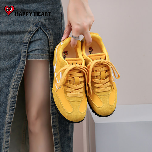 查尔斯桃心德训鞋女2026春季新款百搭休闲运动板鞋防滑软底单鞋