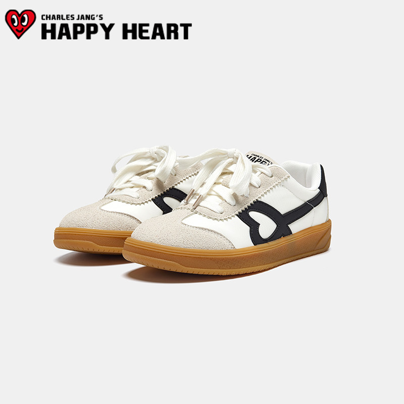 查尔斯桃心T头德训鞋2025年春秋爆款拼色百搭软底运动休闲板鞋女,女鞋,德训鞋,淘宝优惠券,粉丝福利购,淘宝优惠卷