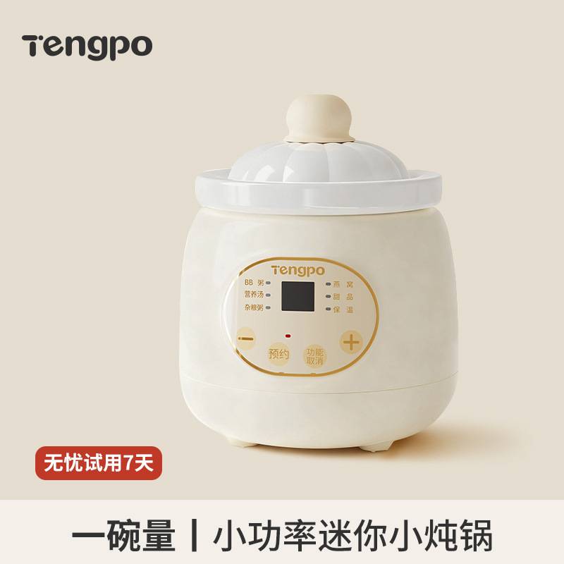 藤婆一人食迷你电炖锅小型炖盅陶瓷煲炖汤网红多功能煮粥神器家用