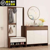 架子 凳玄关楼道门外鞋 实木衣帽架一体落地鞋 柜客厅家用进门口换鞋