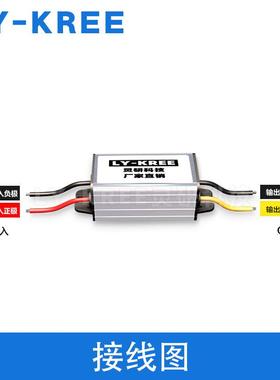 24V转12V1A~5A降压器 DC-DC直流变压电源模块车载转换器 LY-KREE