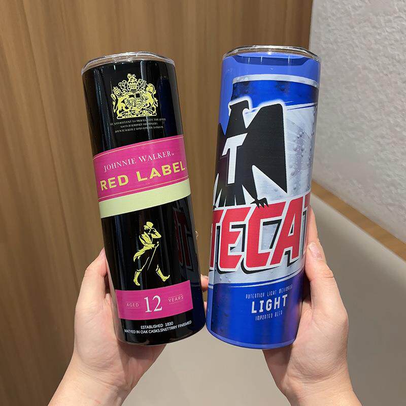 不巴西墨西哥爆奕睿达子款2oz锈钢直杯 啤酒图案3d杯保温保0冷
