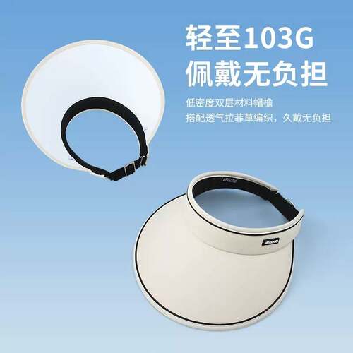 UPF50+可折叠防晒帽空顶大帽檐2024新款防紫外线遮阳骑车太阳帽子