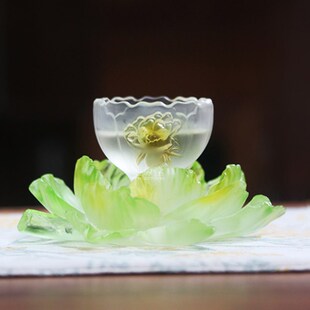 心缘堂琉璃十二花神杯主人杯小茶杯品茗杯茶杯托杯垫隔热茶垫烛台