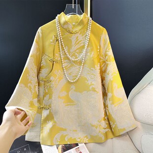 改良旗袍复古唐装上衣女2022年秋季新款中国风女装新中式短外套