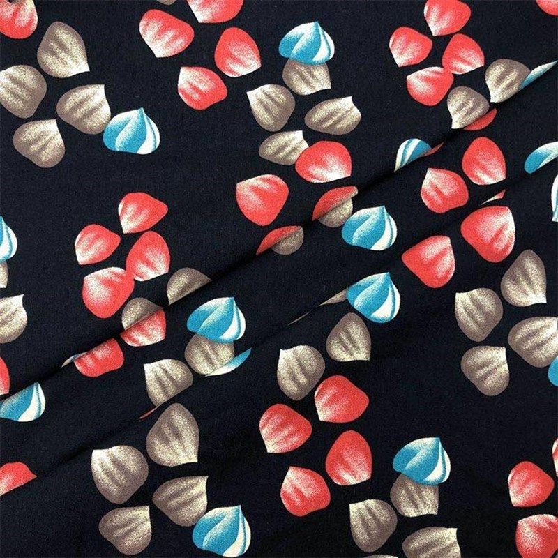 绵绸新款花朵印花面料30支人棉布男装衬衣女装连衣裙休闲服面料