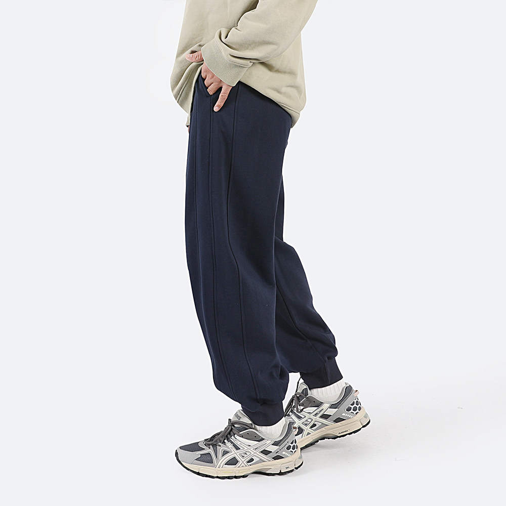 纯棉运动裤男秋冬卫裤加绒加厚收口束口裤男宽松休闲裤烟管裤子潮