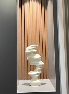 哑光抽象艺术人物摆件现代简约办公E室玄关电视柜树脂高档大装饰