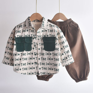 好看!童装男童长袖衬衫春秋款2023新款秋装衬衫儿童秋季薄款外套