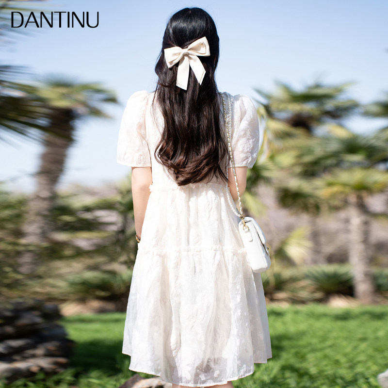 孕妇连衣裙夏装小个子夏款白色蛋糕裙中I长款宽松春夏季大码A字裙