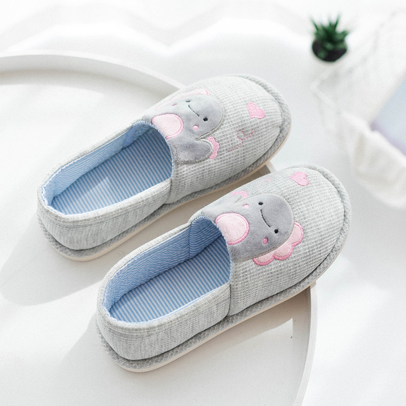 月子鞋夏薄款包跟产后透气6月份7家用棉拖鞋厚底防滑春秋季居家鞋