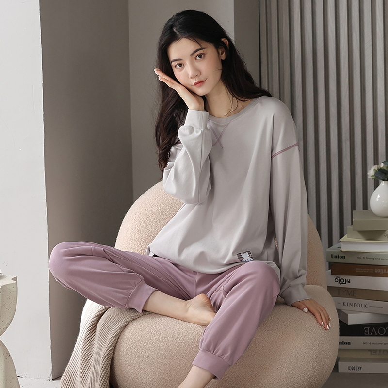 睡衣女款秋季2022年新款纯棉长袖春秋款秋天秋S冬可外穿家居服套