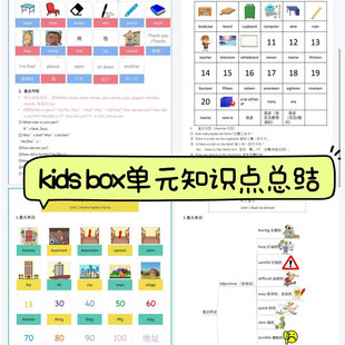 剑桥少儿英语kids box单元知识点KB1 2 3级 kid's重点kidsbox语法
