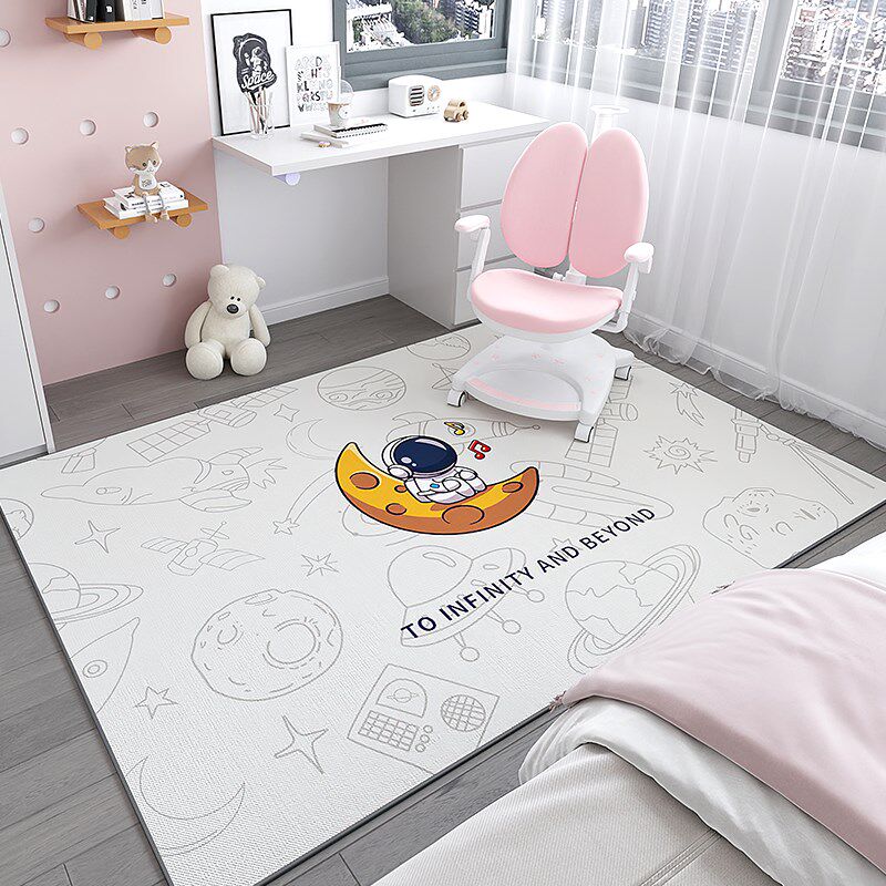 儿童地毯电脑椅子卡通地垫阅读区书房书桌学习Q桌客厅卧室床边垫