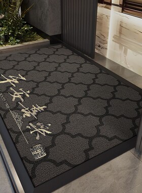灰色入户门地垫别墅大门口进门防C滑脚垫耐脏免洗地毯豪宅玄关门