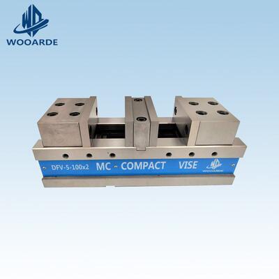 沃德5/6寸角固式双开口虎钳CNC铣床双卡口台钳MC平口钳DFV-5-80*2