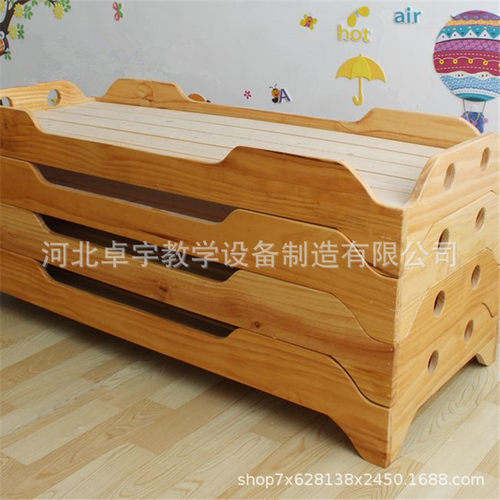 学校简易加固小学生午睡叠叠床 幼儿园午托儿童实木床