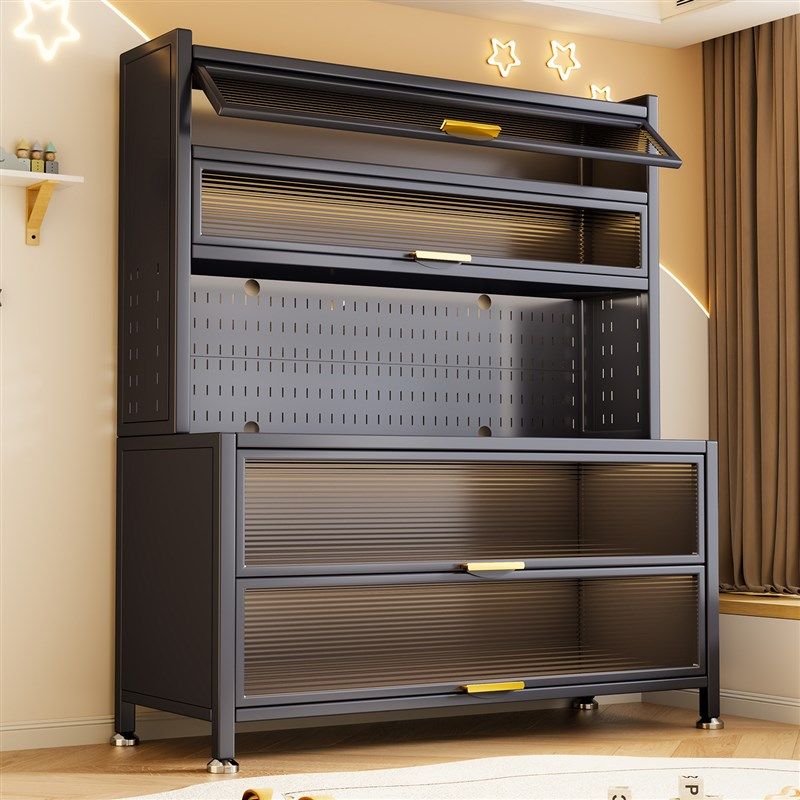 钢制储物柜e落地防尘置物架餐边柜厨房橱柜微波炉烤箱多功能收纳,收纳整理,收纳柜,淘宝优惠券,粉丝福利购,淘宝优惠卷