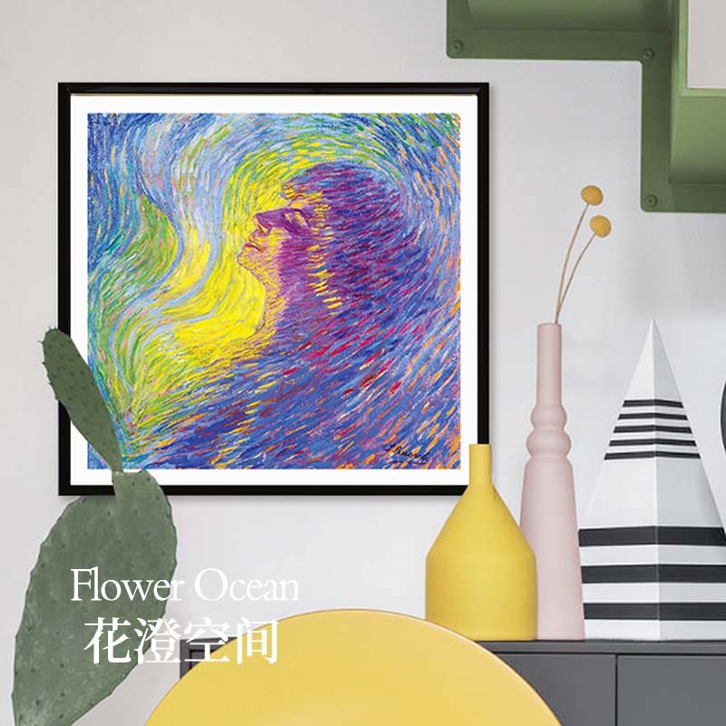 男友礼物挂画礼物现代客厅玄关装饰画艺术N挂迷彩卧室方形壁画图片