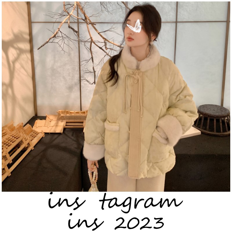 花栗鼠小姐 雪i月凝香 轻国风羽绒服冬季新中式中国结盘扣保暖外