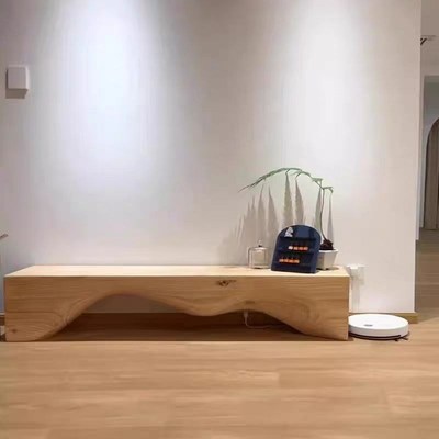原木长条凳创意电视柜木墩实木长凳民宿酒M店服装店休息换鞋凳坐
