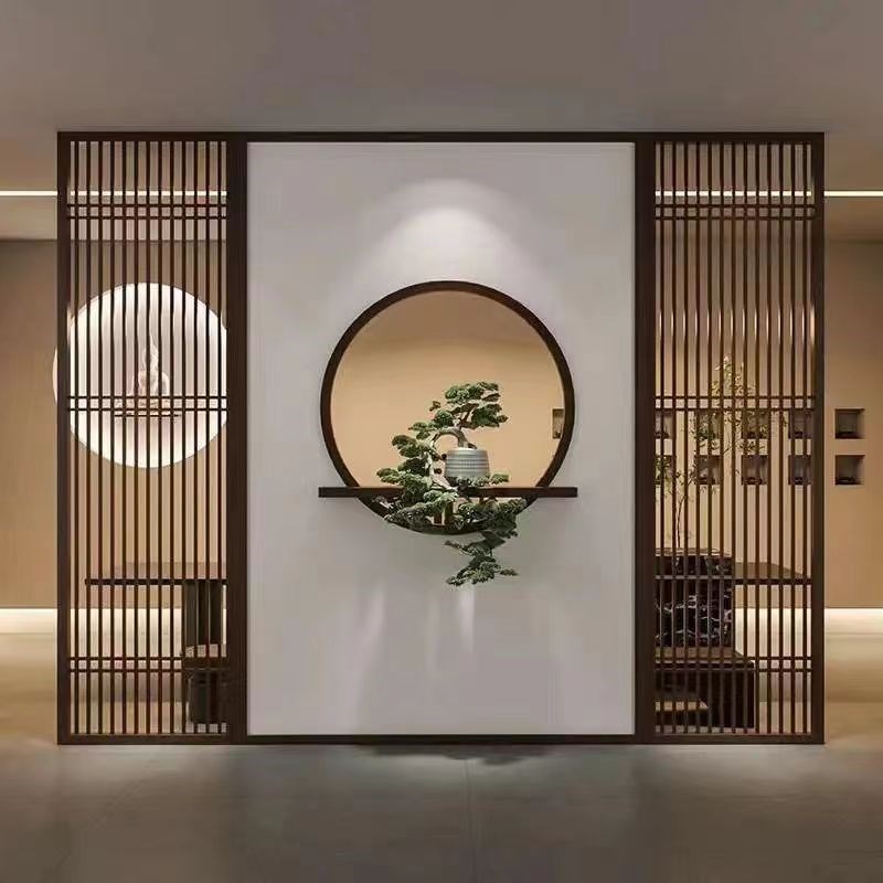 纯原木实木屏风玄关隔s断新中式折叠移动客厅家用办公室