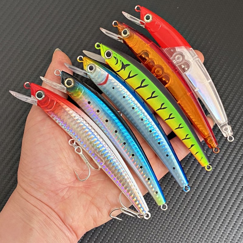 13厘米19克22.5克噪音浮水米诺翘嘴鱤鱼路亚饵31克海鲈沉水假饵