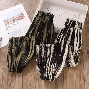 女童夏季裤子网红炸街2023新款潮酷哈伦裤休闲儿童薄款冰丝防蚊裤