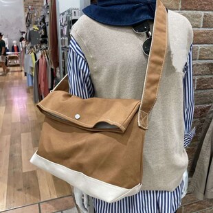 帆布包慵懒风日系小个子女士背包2023新款休闲时尚大包高中生斜挎