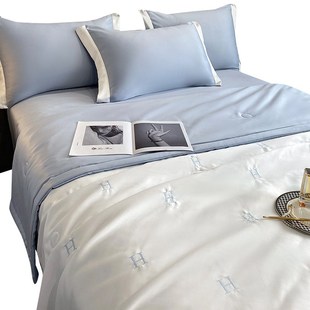 南通文汇萱纺织品有限公司夏季冰丝夏被四件套可T机洗夏天空调被