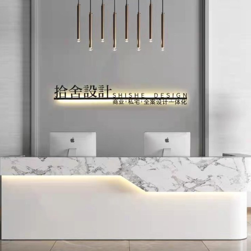 主流公司LOGO形象墙招牌镂空灯箱灯牌门头背发光字标识广告牌创意