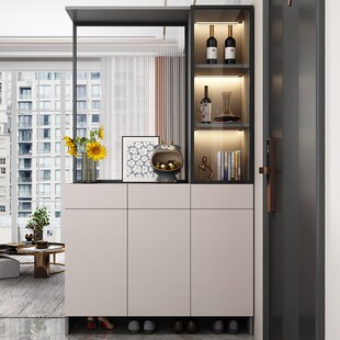 入户门厅玄关柜鞋柜一体客厅w阻断柜置物架可定制实木酒柜现代屏