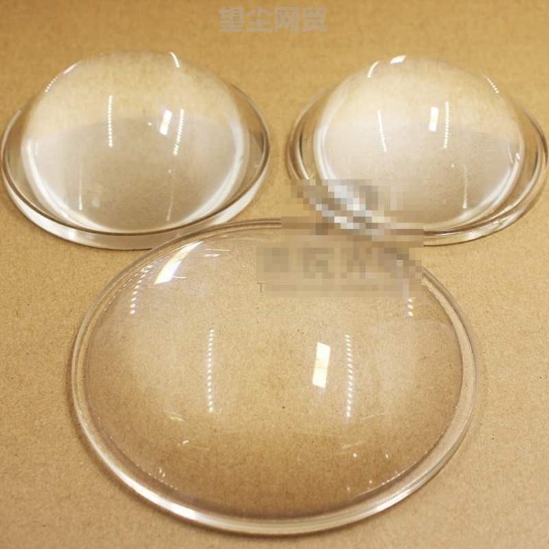 透镜手电筒聚光凸透镜玻璃4透镜平底透镜30强光38光学玻璃头灯LED