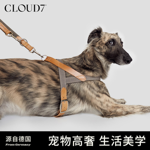 德國cloud7蒂沃利胸背真皮防爆沖狗狗胸背帶輕奢Y字型牽引遛狗繩