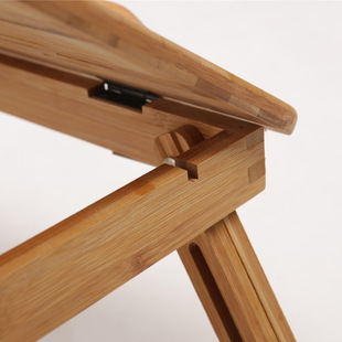 床上用小书桌笔记本电脑桌带散热器楠竹子实木质学生宿舍上铺