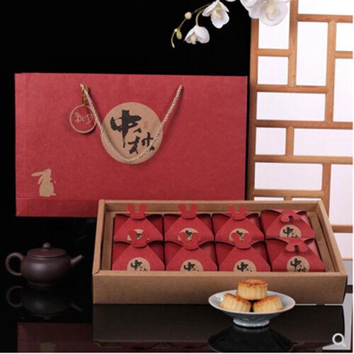 新款档中秋节包装盒礼盒粒装蛋黄酥空盒子定制