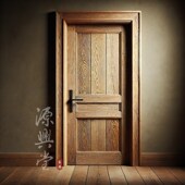 侘寂风实木门 中古风室内门 实木室内门原生态自然仿古木门订做