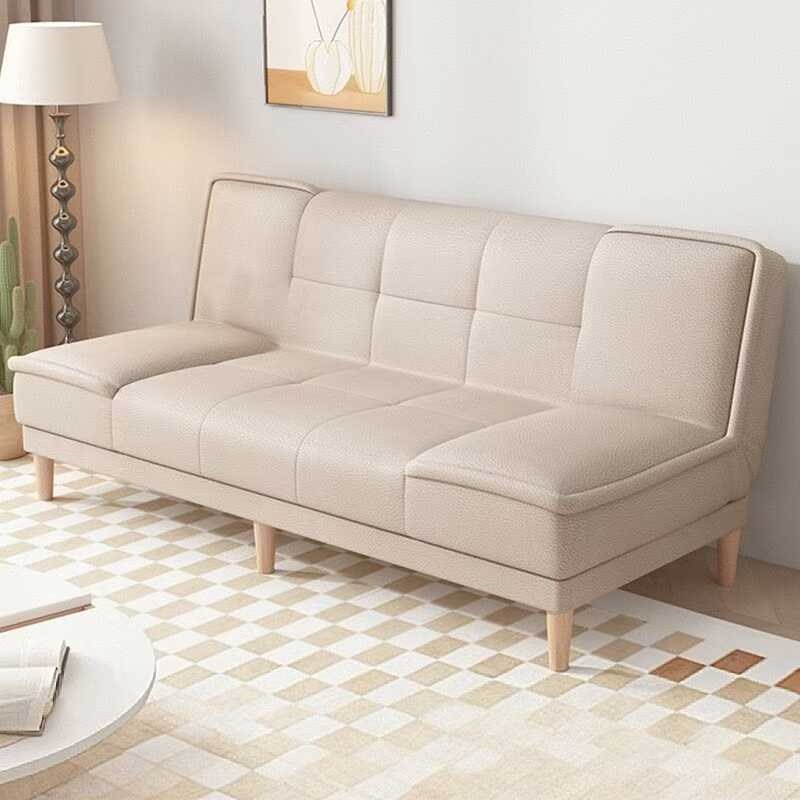 简易可折叠沙发小户型客厅多功能猫爪皮沙发床出租房卧室免洗家用