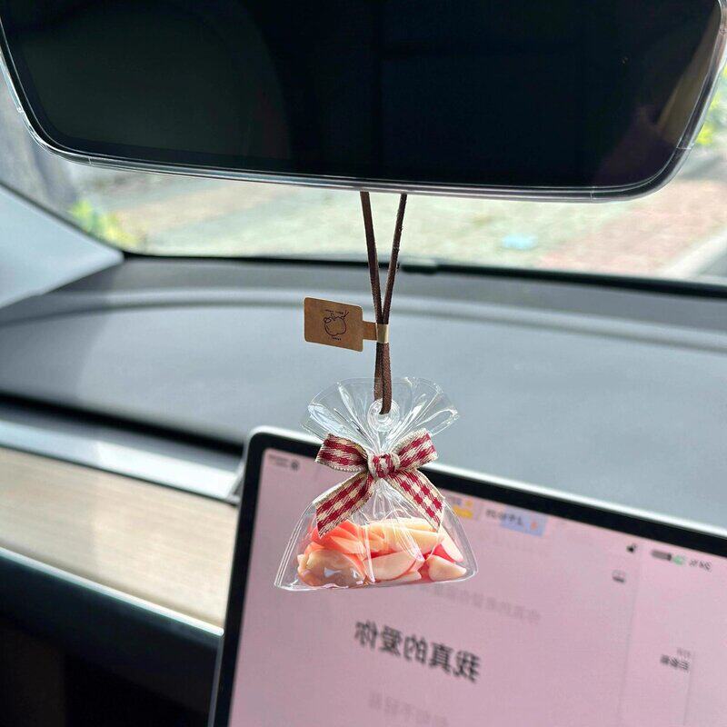 苹苹安安～一口袋苹果创意手作苹果车挂道具甜美车内摆件汽车挂件
