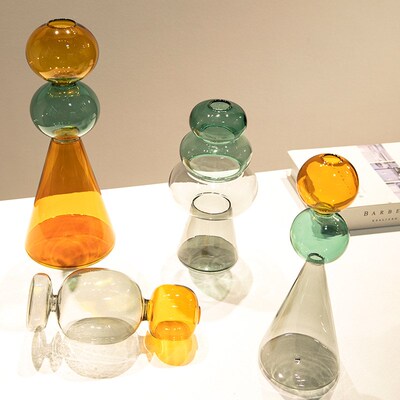 彩色玻璃创意艺术试管泡泡瓶个性桌面水培水养器