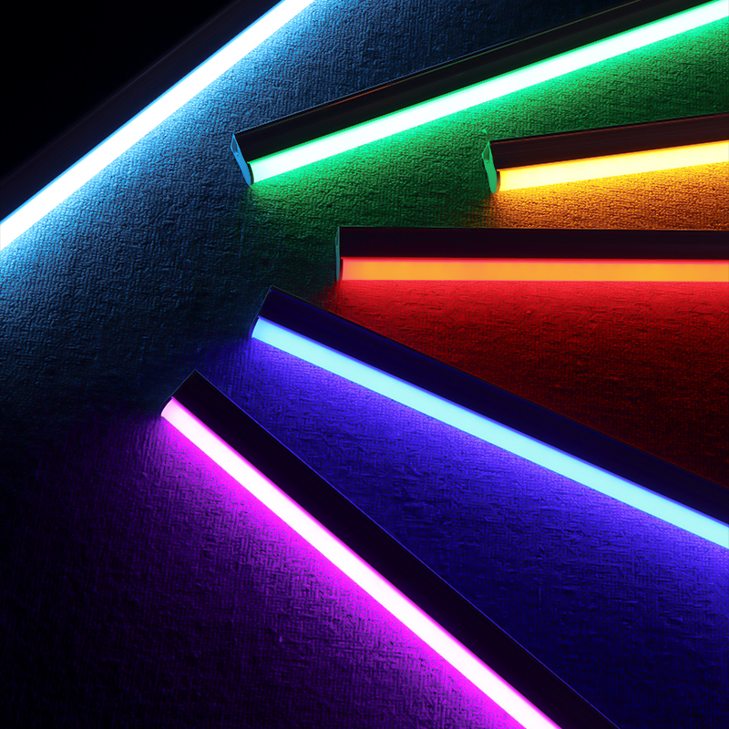 彩色灯管t5led一体灯红蓝紫黄绿色灯带t荧光婚礼rgb有色氛围长条