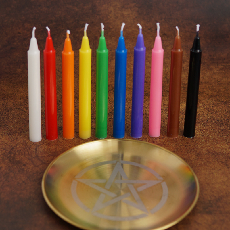 手工纯蜂蜡杆蜡 红色绿色白色黄色黑色蓝紫橙橘细枝长杆细长蜡烛