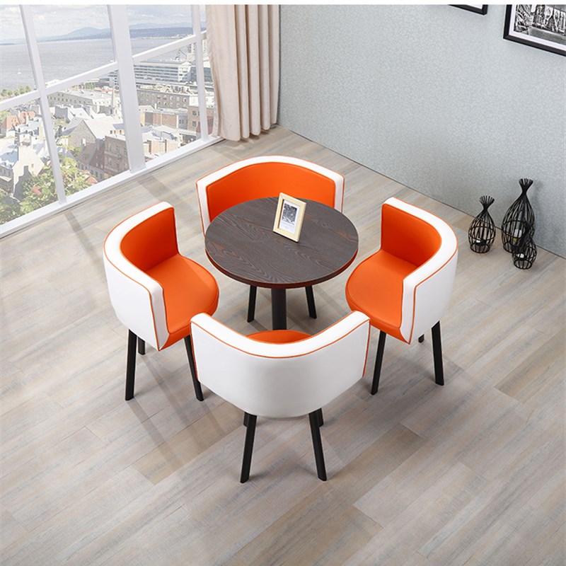 阳台洽谈桌椅售楼处会客沙发办公室接待谈判小圆桌茶几